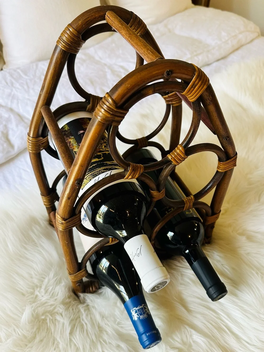 Vintage Bamboo Wine Holder